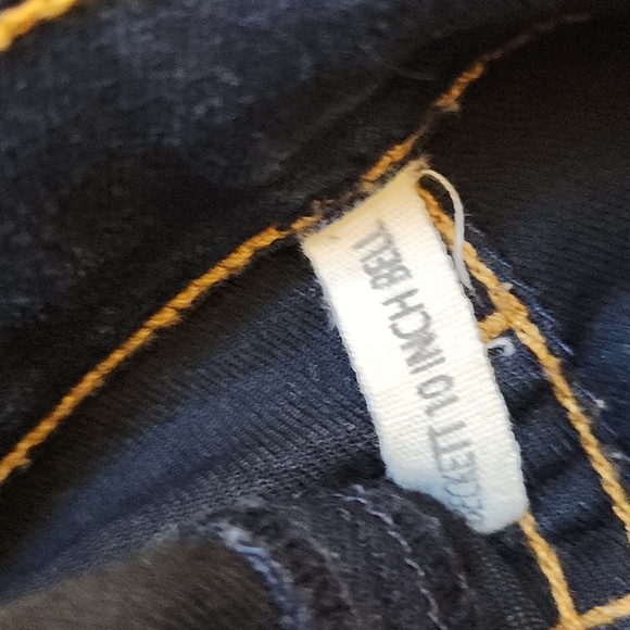 Women's Rag And Bone Beckett 10 Inch Bell Dark Blue Jeans Size 25 - Picture 8 of 9